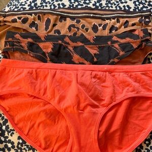 Stylish Auden Animal Print and orange Panty Set size large